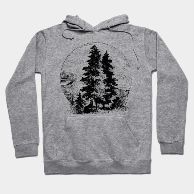 In The Pines Hoodie by TheCosmicTradingPost